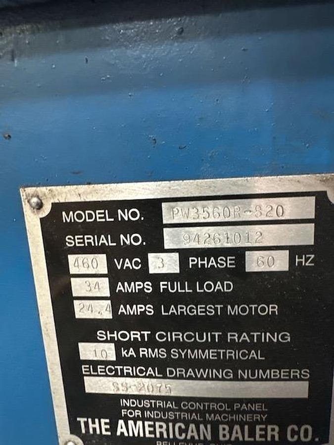 Used American Closed Door Full Eject Baler