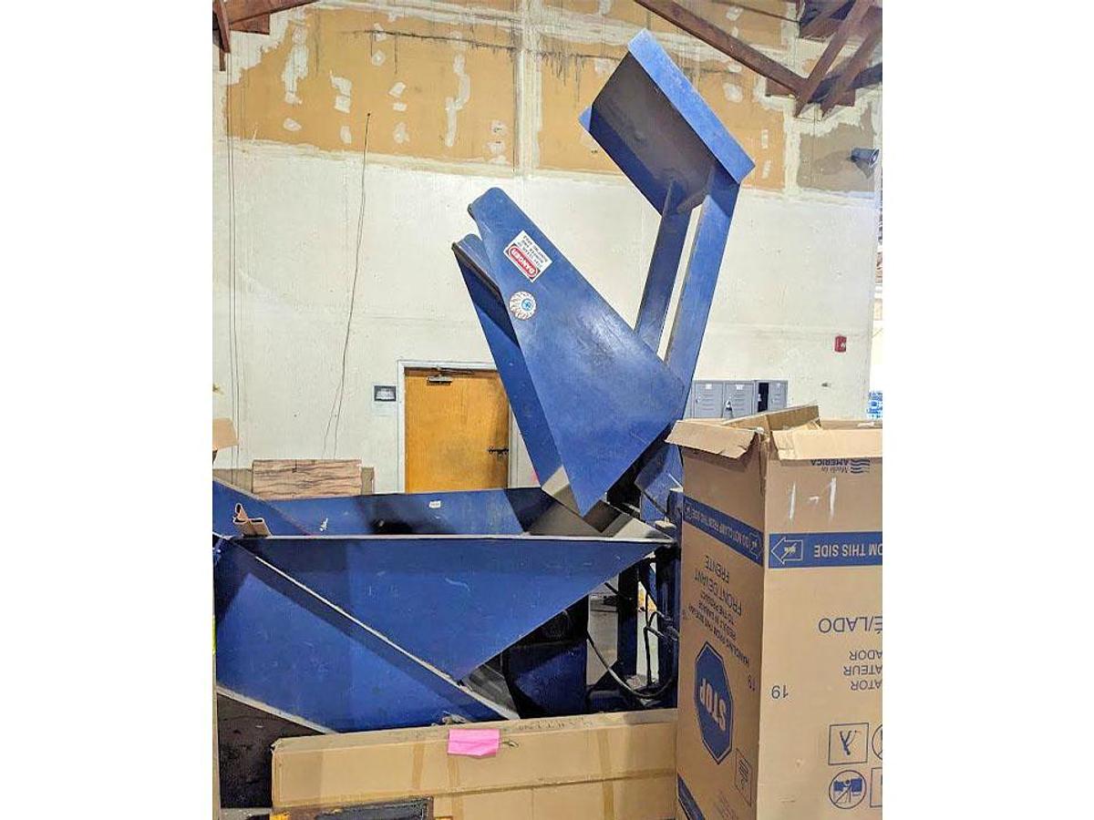 Used Cram-A-Lot Closed Door Baler with In-Feed Conveyor and Tipper