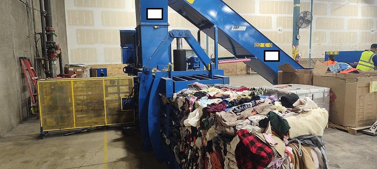 Used Max-Pak AT Textile Clothing Baler
