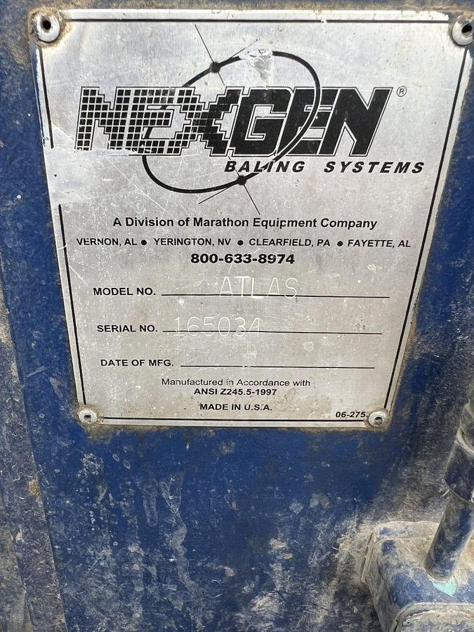 Used Marathon Non Ferrous Closed Door Baler