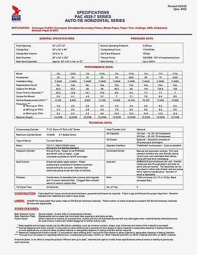 Used AMERICAN PAC BALER