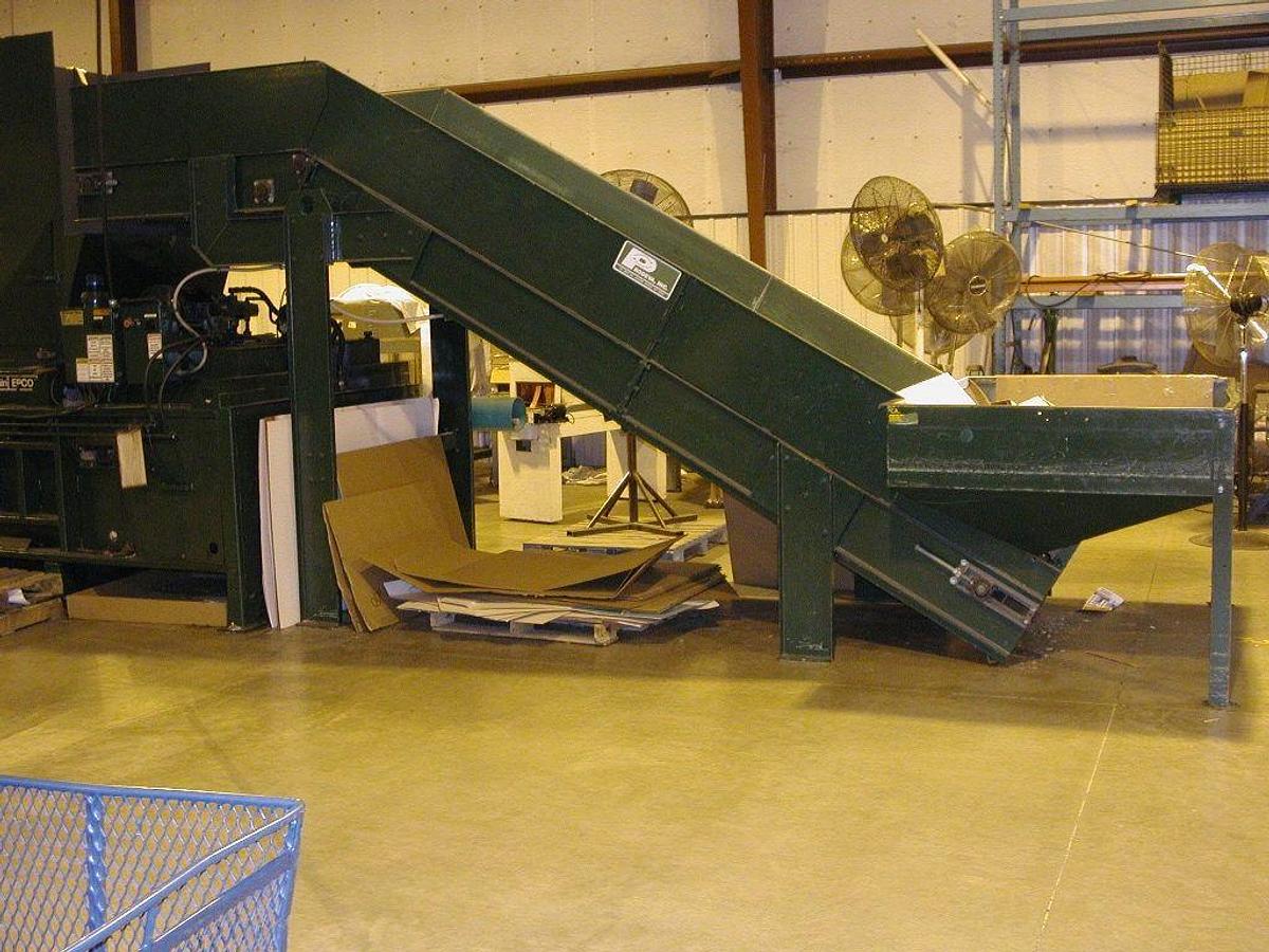 Used McClain / Epco Closed Door Baler with In-Feed Conveyor