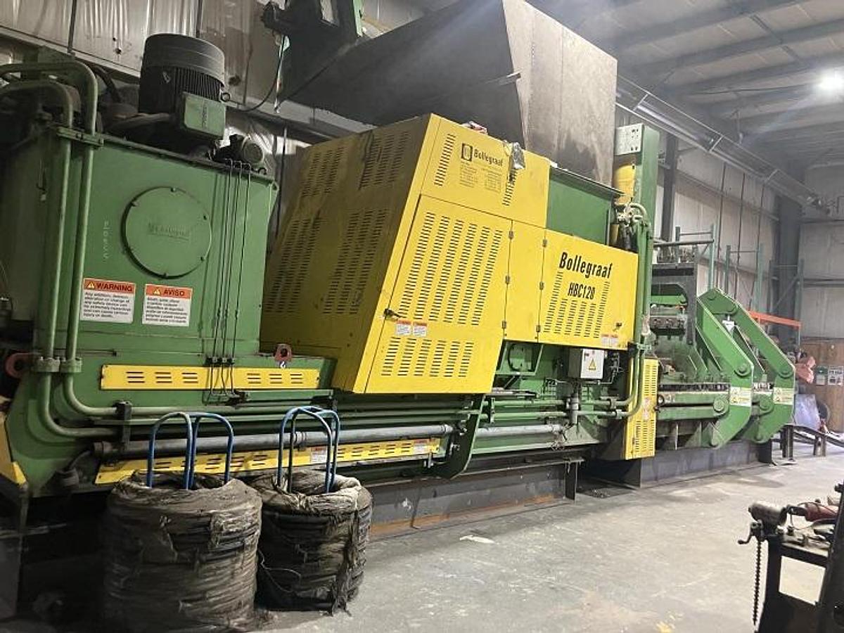 Used Bollegraaf Horizontal AT Baler with Conveyor