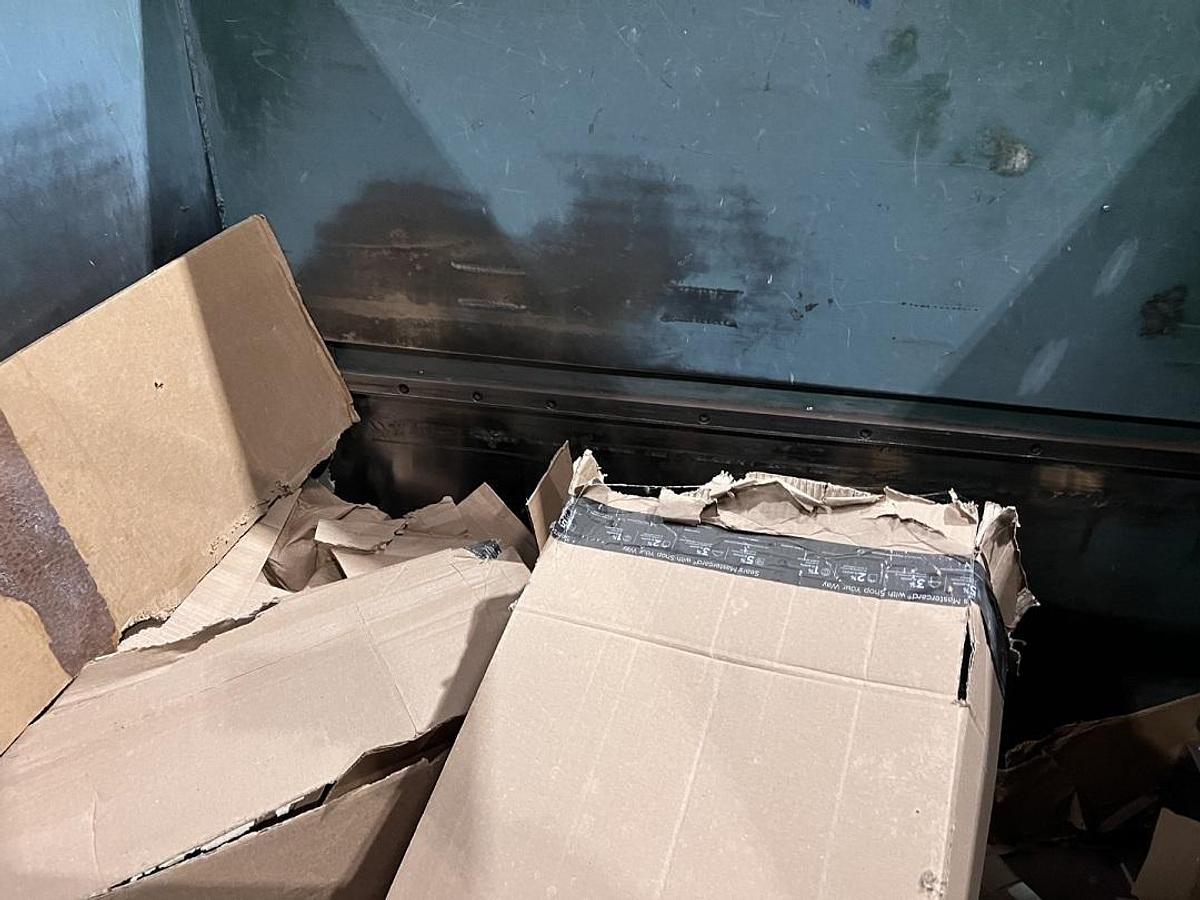 Used International Wide Mouth Closed Door Baler