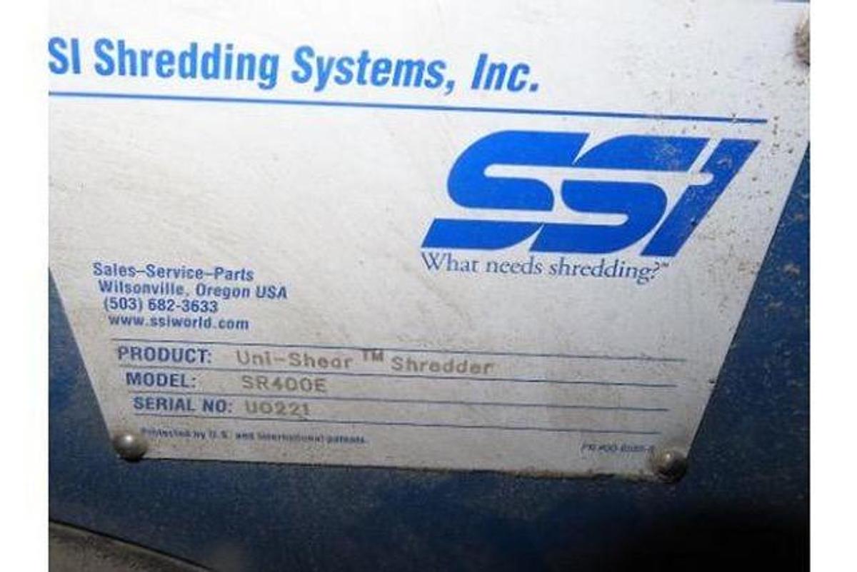 Used SSI Uni-Shear Single Shaft Shredder