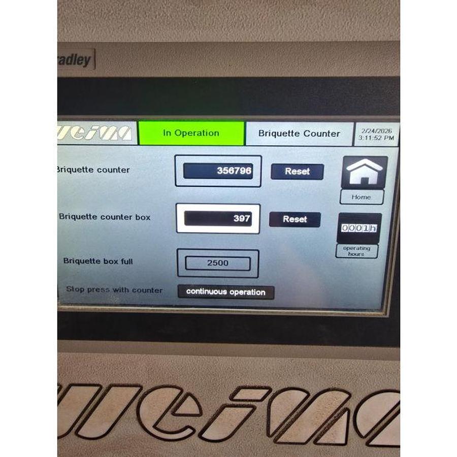 Used Weima Wood Dust Briquetter