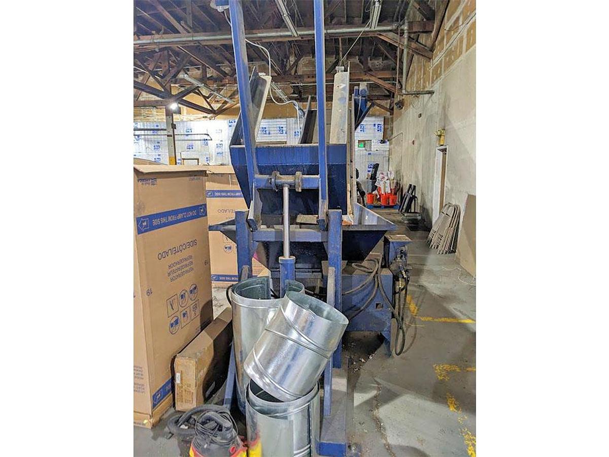 Used Cram-A-Lot Closed Door Baler with In-Feed Conveyor and Tipper