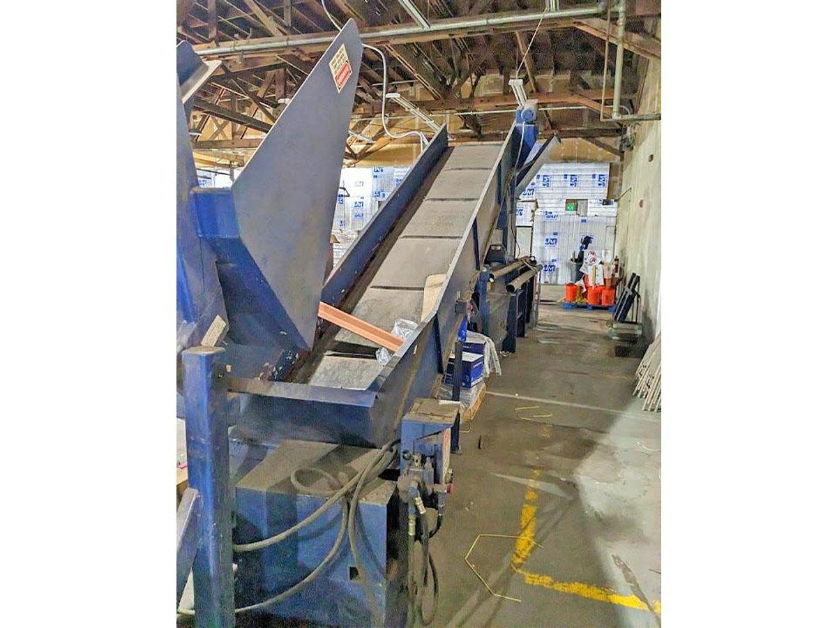 Used Cram-A-Lot Closed Door Baler with In-Feed Conveyor and Tipper
