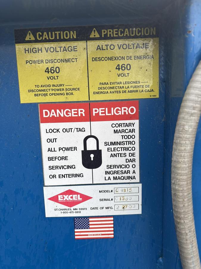 Used Excel 2R63D Two Ram Baler with Conveyor
