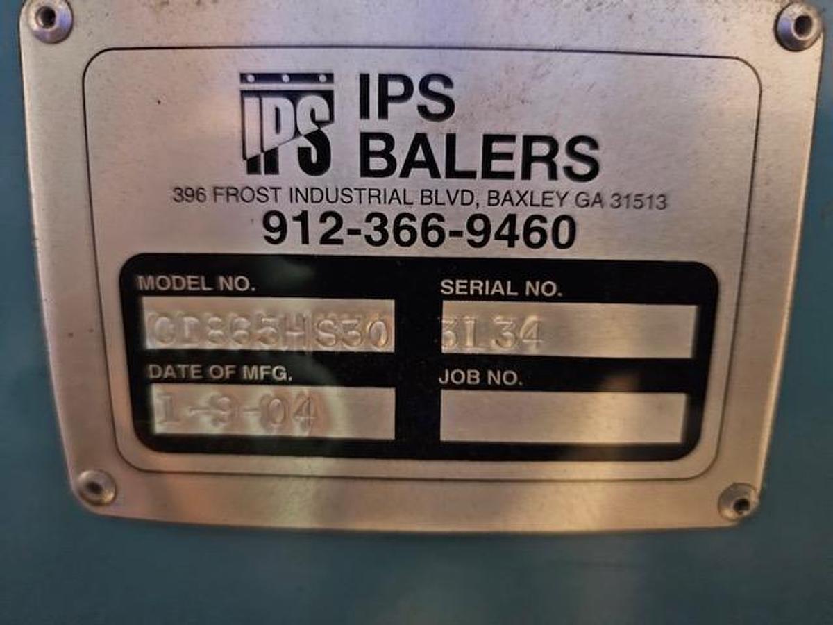Used IPS Closed Door Baler with Hinged Side Wall