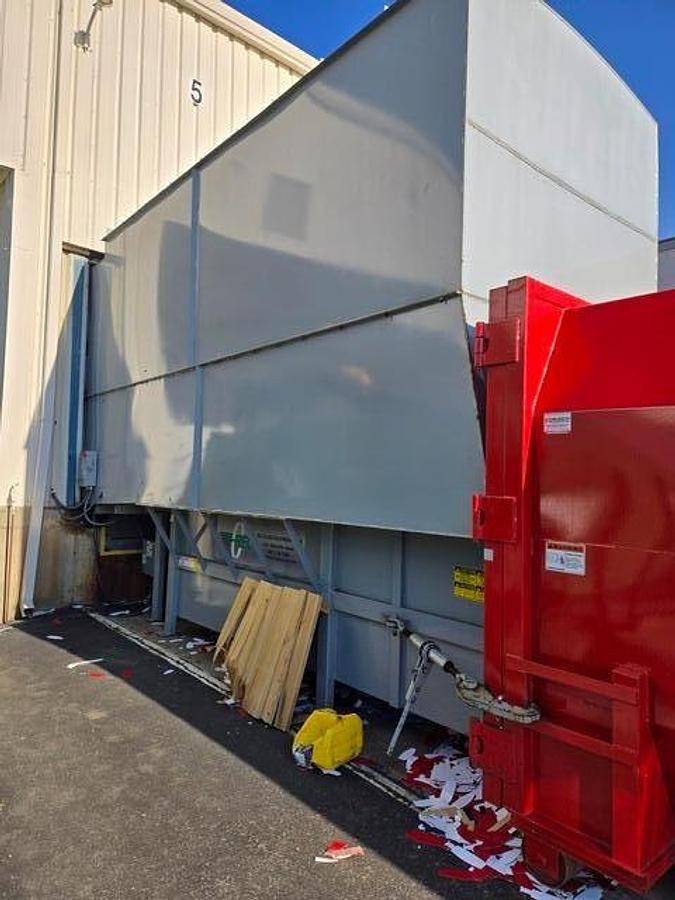 Used Bace 4yd Stationary Compactor and Box Dumper