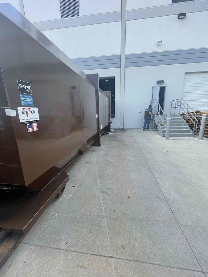 Used Marathon 3yd Auger Compactor & 40yd Receiver