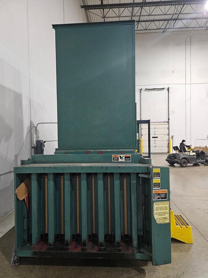 Used Harris Full Pen Closed Door Baler and Conveyor