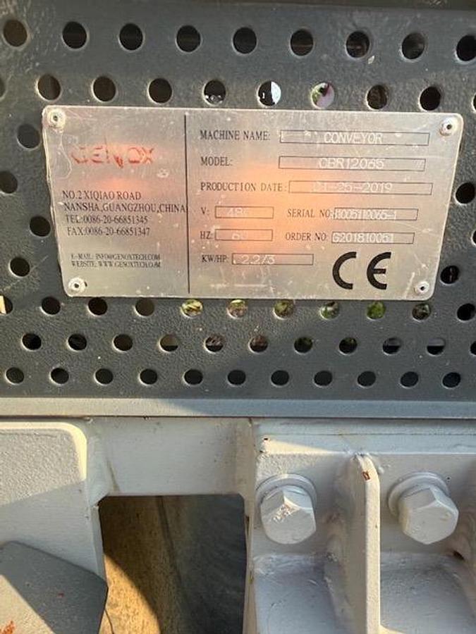 Used Genox PreShredder / Vertical Ram / Discharge Conveyor