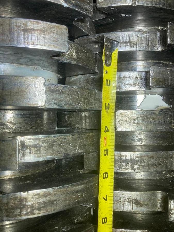 Used Jordan Dual Shaft Shredder / Infeed Conveyor