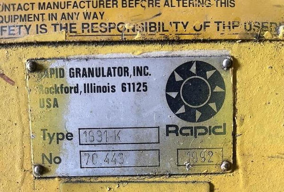 Used Rapid Granulator / Blower / Cyclone