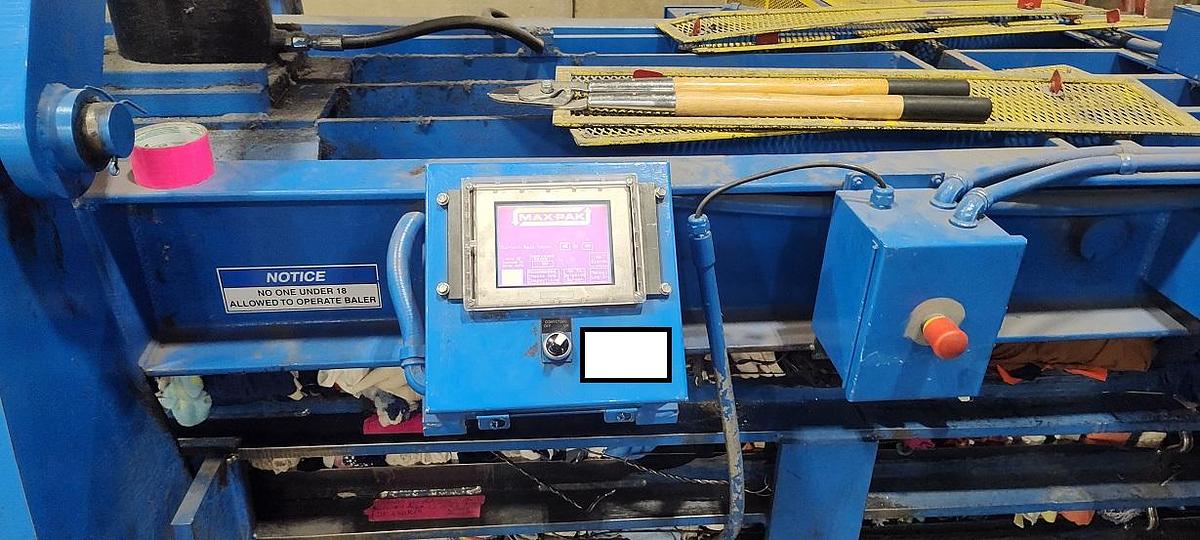 Used Max-Pak AT Textile Clothing Baler