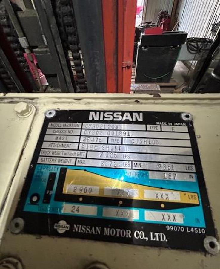 Used Nissan Lift Truck 2900 Lbs