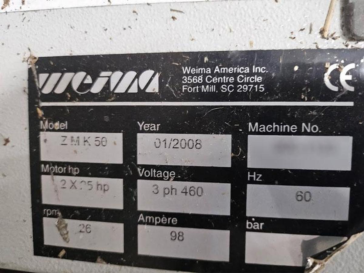 Used Weima 4 Shaft Shredder