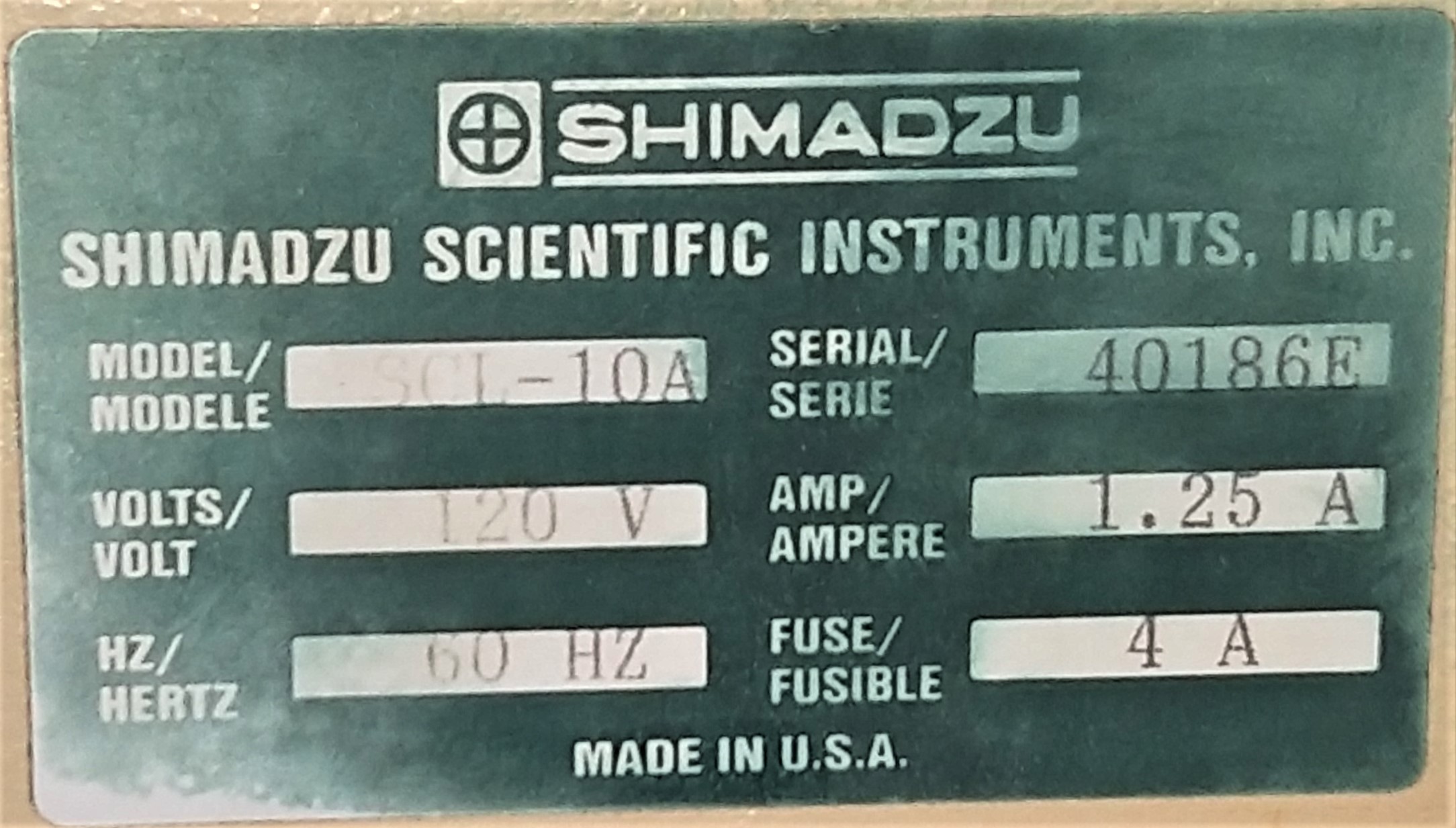 Used Shimadzu SCL-10A System Controller