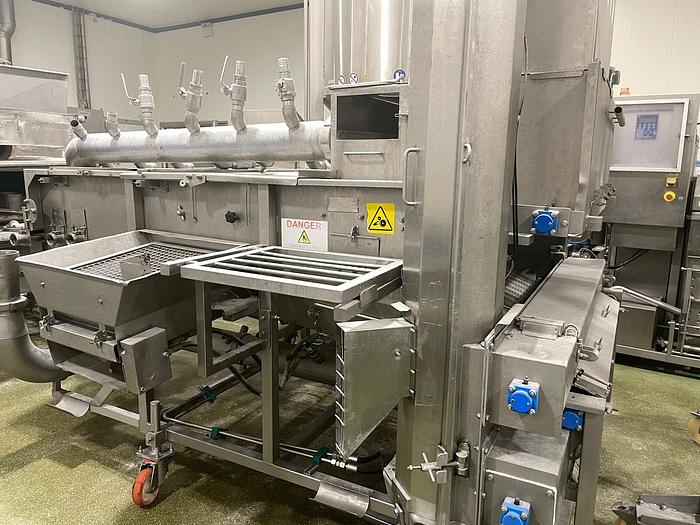 Used Stein SMCD pre-coater and SFL 412 breading applicator machine with Hydraulic Power Pack