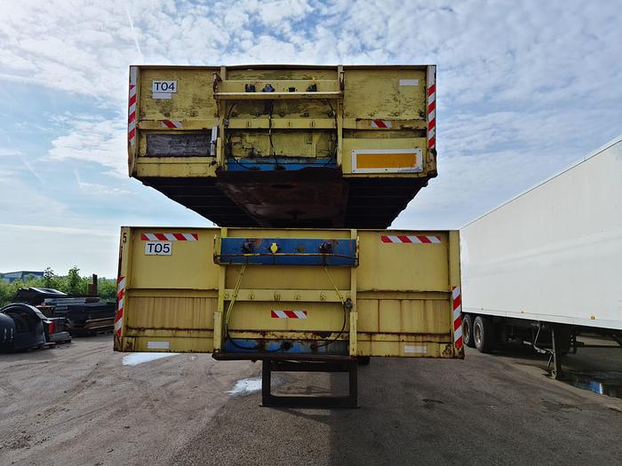Used 1979 2 AXLE FLATBED TRAILER STEEL SUSPENSION STEEL FLOOR GROENEWEGEN