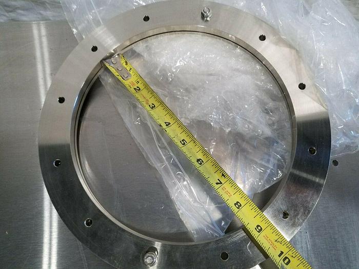 Used Bulk Head Trim Ring Bolt On Stainless Steel 8-1/2" ID Flange Tank Porthole