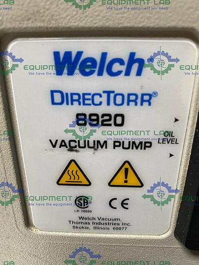 Used Welch  7 8920A DirecTorr Direct Drive Rotary Vane Mechanical Vacuum Pump 115/230V