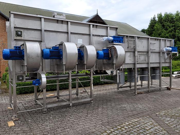 Used Tunel szokowego zamrażania. Fluidyzacyjny 2-taśmowy tunel zamrażalniczy - wykonanie nierdzewne