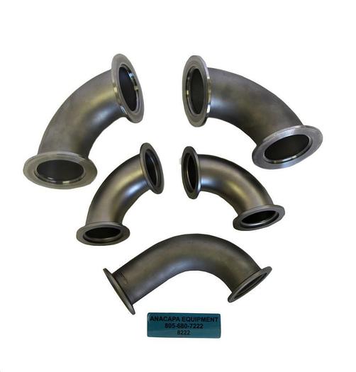 Used Nor-Cal Products 2E-NW-50B NW50 90° Radius Elbow, 2E-NW-40B NW40 Lot of 5(8222)W