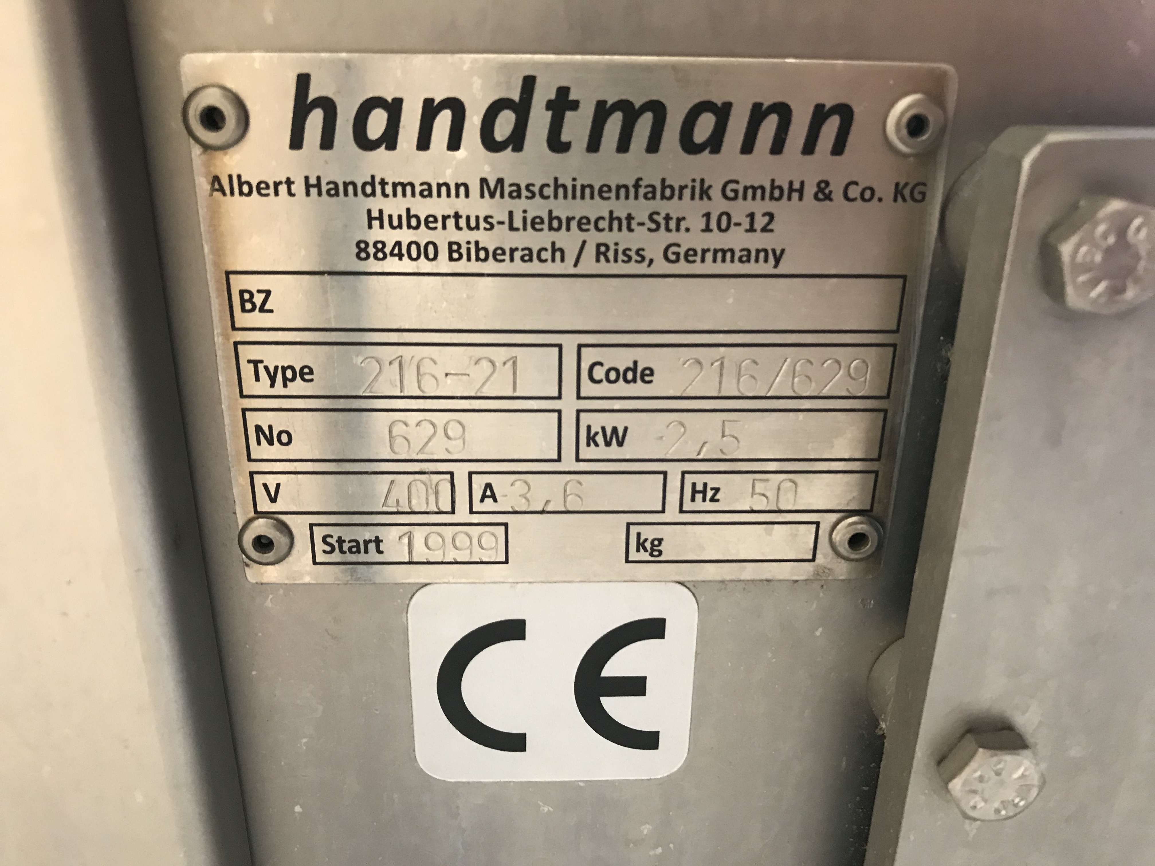 Begagnad Upphängare Handtmann 216-21/241-16