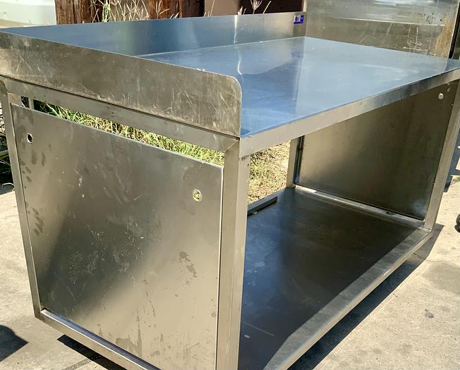 Used 5ft Stainless Steel Table with side guards