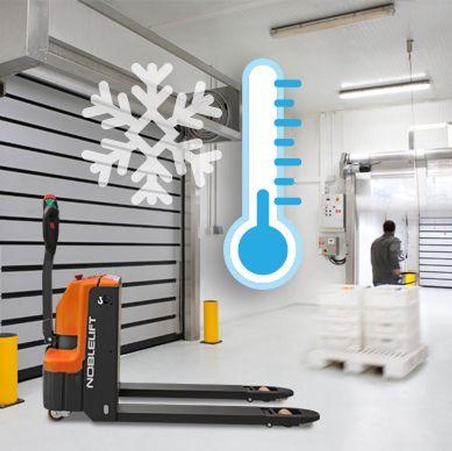 Lithium-ion powered electric pallet jack - Medium to heavy-duty - Tight turning.