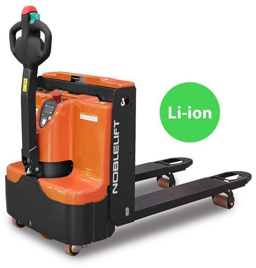 Lithium-ion powered electric pallet jack - Medium to heavy-duty - Tight turning.