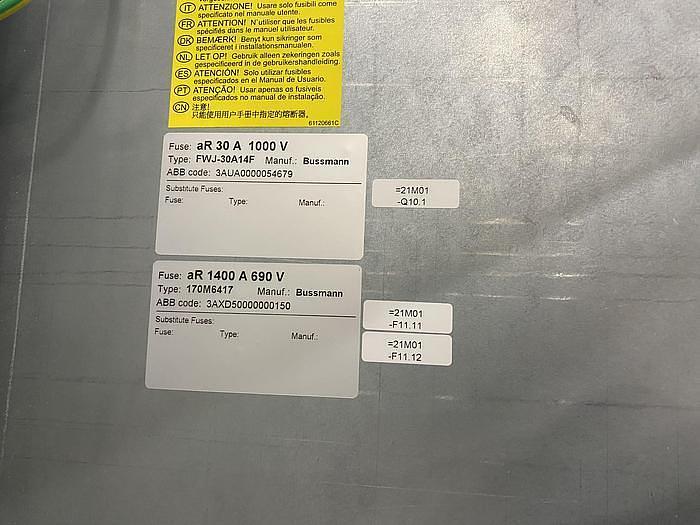 Used ABB DRIVE SYSTEM ACS880 (UNUSED NEW SURPLUS) MANUFACTURED 2018 SECTION 1 OF 4