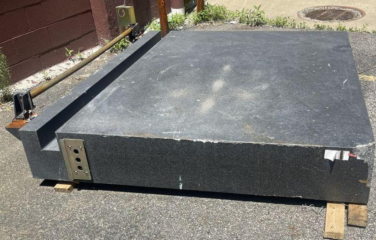 Used Granite Surface Plate, Used, Size 86" x 71" x 12" High
