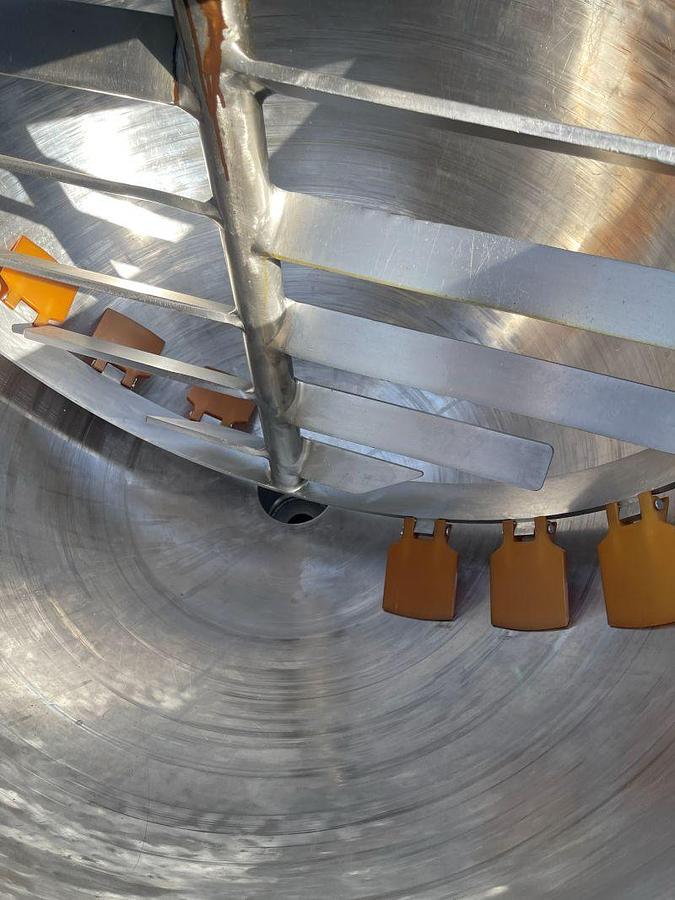 Used GROEN STAINLESS STEEL KETTLE, USED, APPROX 80 GAL. WITH TOP GEAR REDUCED MASTER  MOTOR