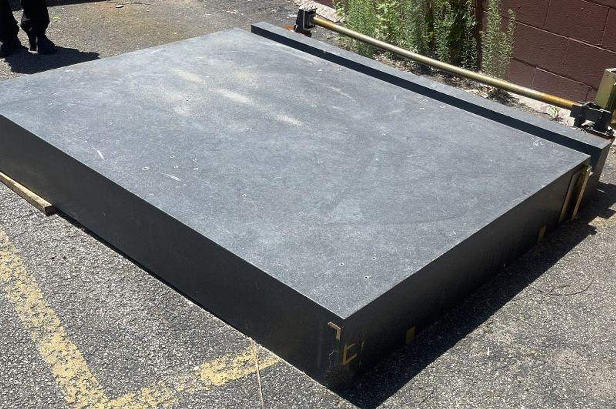 Used Granite Surface Plate, Used, Size 86" x 71" x 12" High
