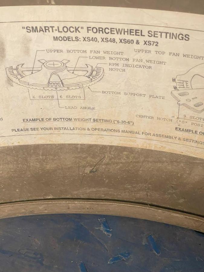 Used Sweco Parts, 48" Base With 12 Springs. Gaskets, and Plate