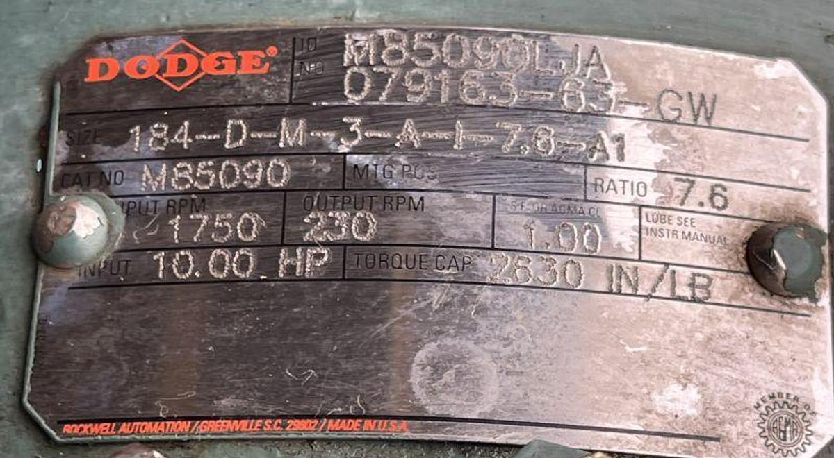 Used Waukesha Cherry Burrell Positive Displacement Pump Stainless Steel Model 060 U20: Serial #227445-98