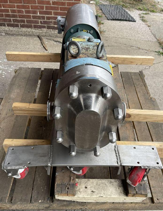 Used Waukesha Cherry Burrell Positive Displacement Pump Stainless Steel Model 060 U20: Serial #227445-98