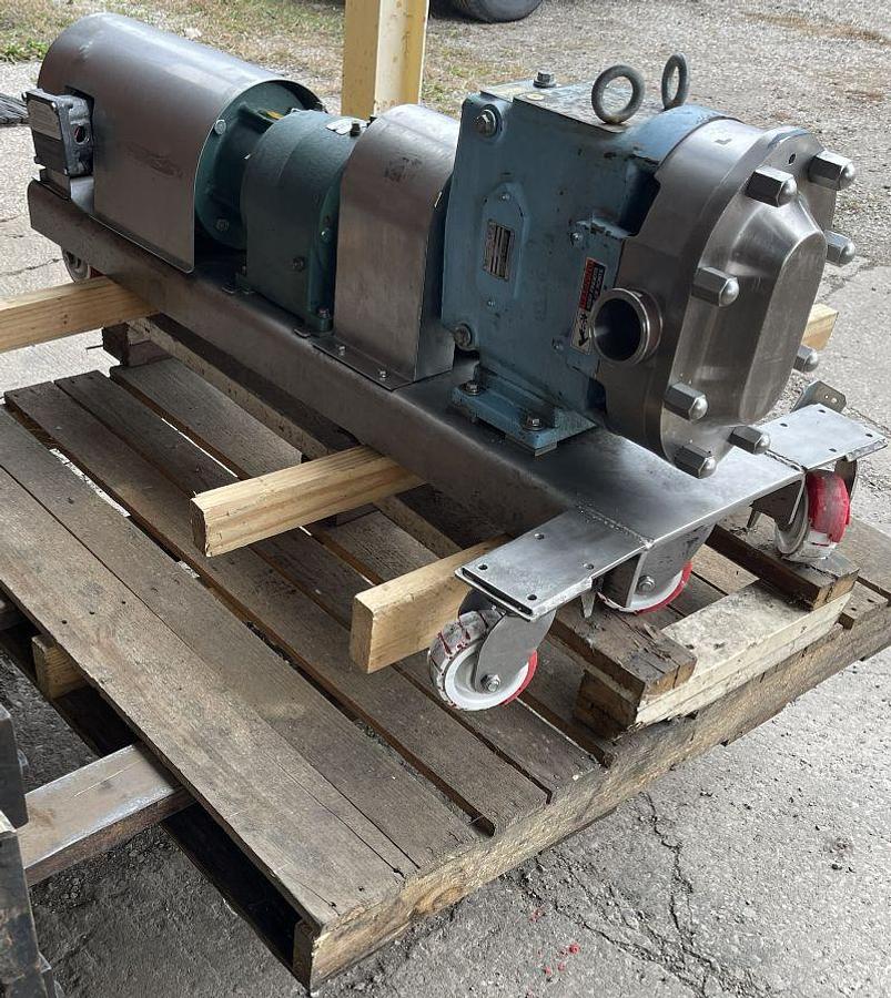 Used Waukesha Cherry Burrell Positive Displacement Pump Stainless Steel Model 060 U20: Serial #227445-98