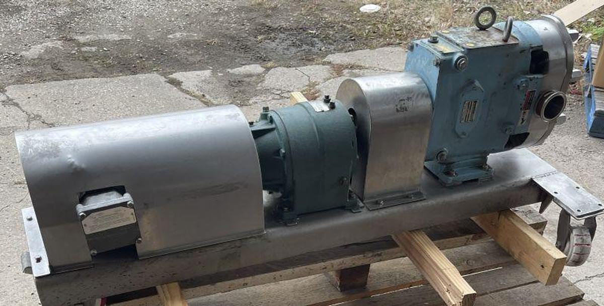 Used Waukesha Cherry Burrell Positive Displacement Pump Stainless Steel Model 060 U20: Serial #227445-98