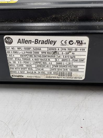 Used Allen-Bradley MPL-B330P-SJ24AA SER A THOMSON MICRON 42-114324-7545