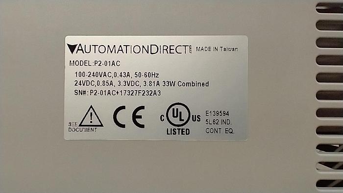 Used AUTOMATION DIRECT P2-01AC Programmable Controller Power Supply GH113