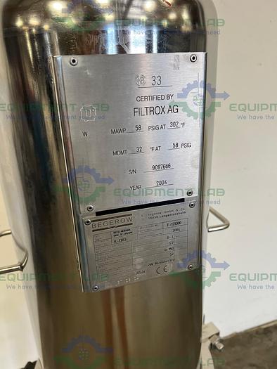 Used Begerow  Beco-Integra Stainless Steel Filter Housing w/ Valves, 12" SS Housing