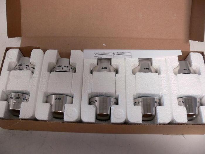 Used Genuine Wolf 822195 10-Knob Stainless Steel 36" Gas Range Knobs