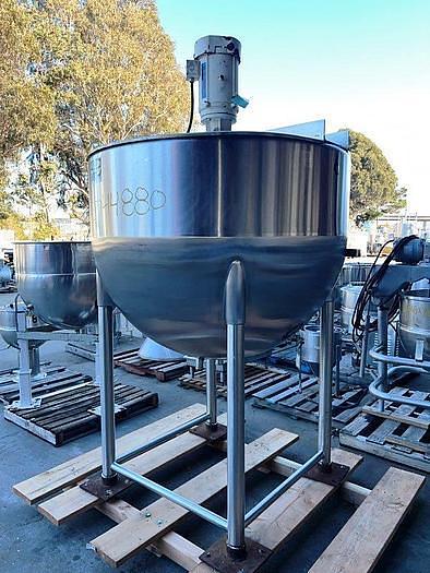 Used 400 GALLON LEE AGITATED KETTLE - S/S - 90 PSI JACKET