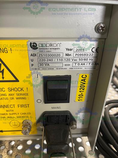 Used Applikon  ADI 1030 Bio Controller w/ Watson Marlow 101U/R, Cole Parmer Flowmeter