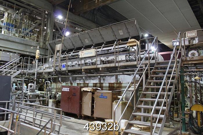 Used 290" Trim Complete Fourdrinier Paper Machine, with Metso Dilution Control Headbox #43932